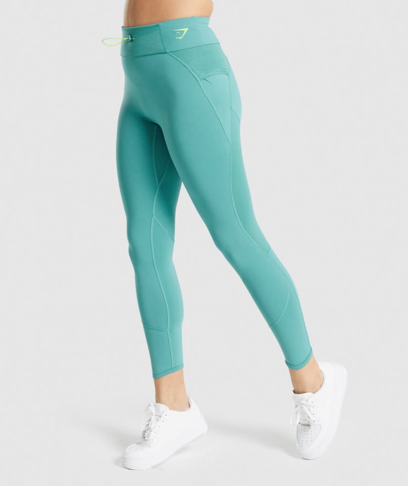 Women's Gymshark Pulse Leggings Turquoise | CA N637D8